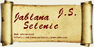 Jablana Selenić vizit kartica